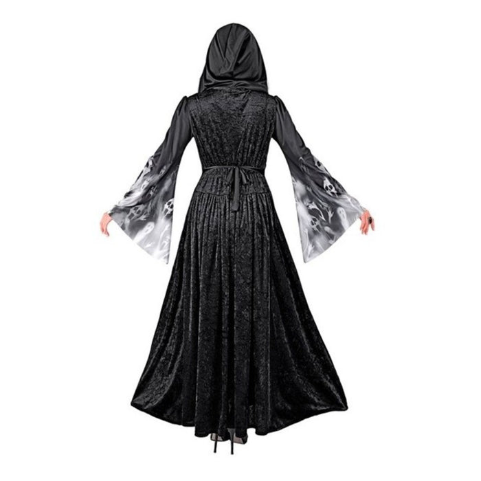 Kostüm "Screaming Souls" für Damen | Kleid mit Kapuze - Schwarz/Grau
