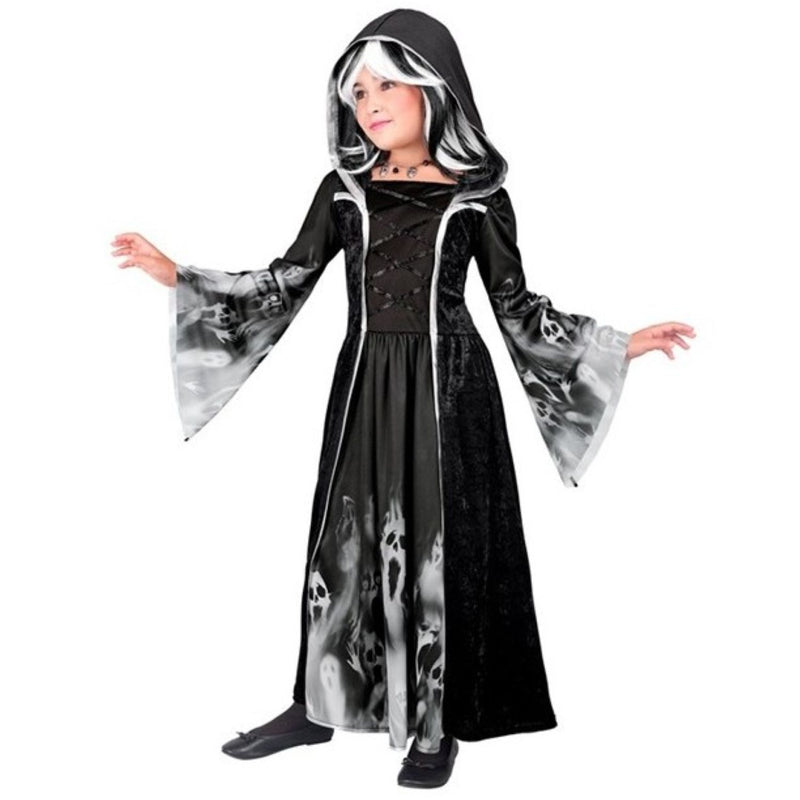 Kostüm "Screaming Souls" für Mädchen | Kleid mit Kapuze - Schwarz/Grau