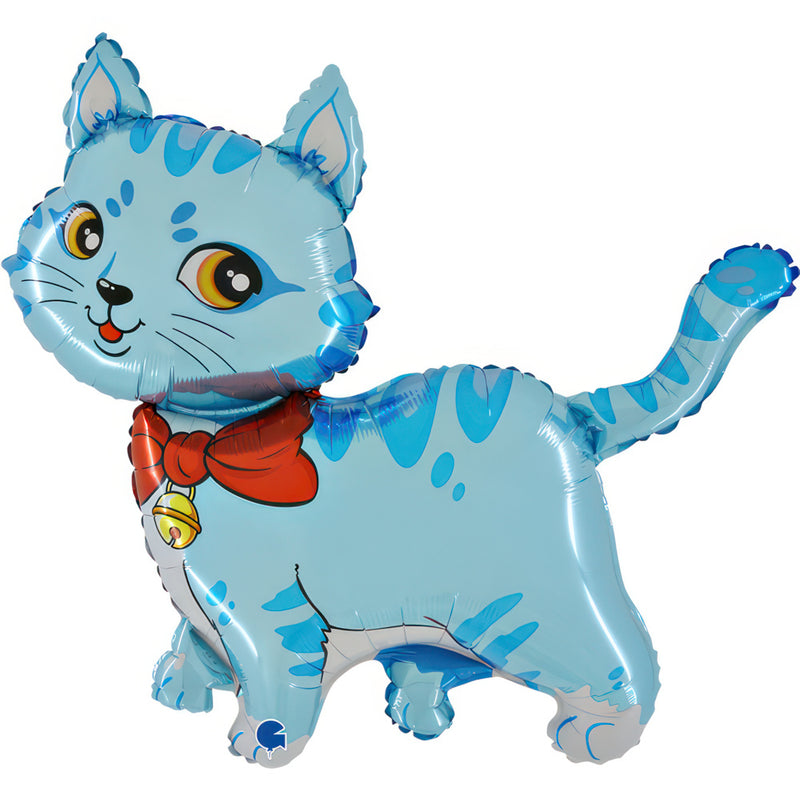 34" Folienballon Lose "Katze Blau II" | HF2 (Non-Metallic)