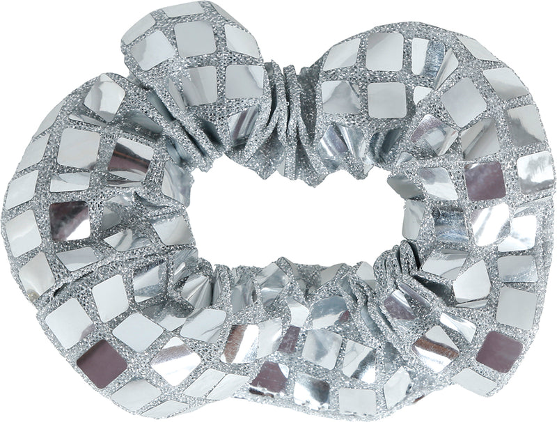 Disco Haargummi - Scrunchie | Metallic Silber