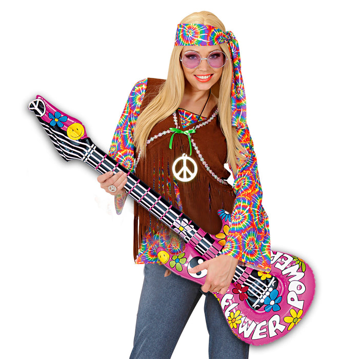 Aufblasbare Gitarre Hippie ca.105cm