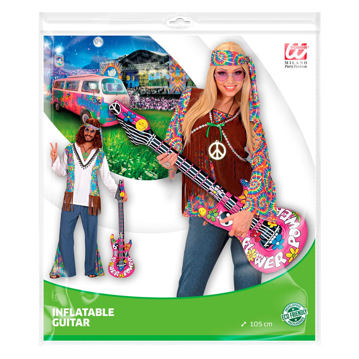 Aufblasbare Gitarre Hippie ca.105cm