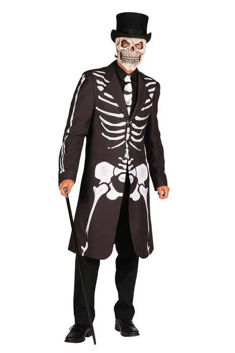 Kostüm Jacke Herr "Spectre" | Skelett Schwarz