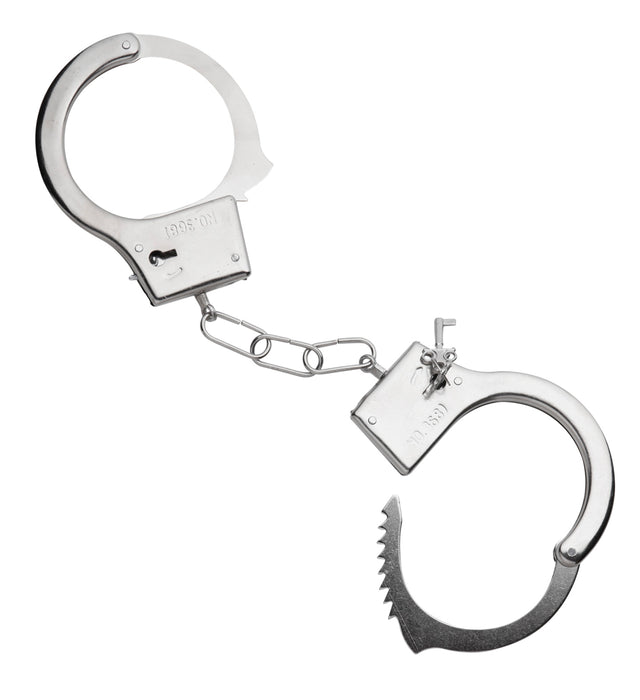 Metall Handschellen mit Schlüssel | Silber