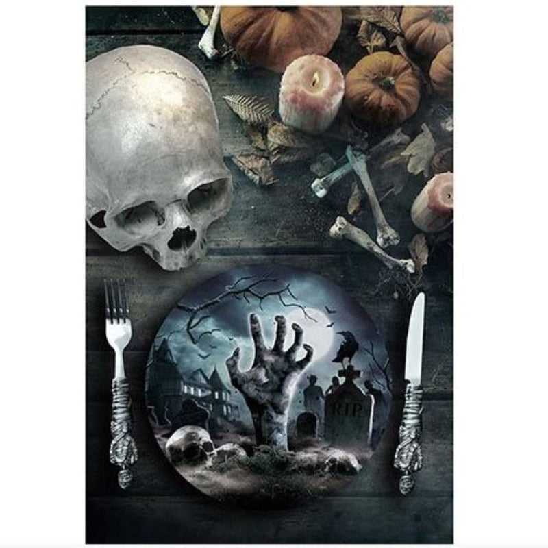 Halloween "Friedhof" | Pappteller Ø23cm/6Stk.