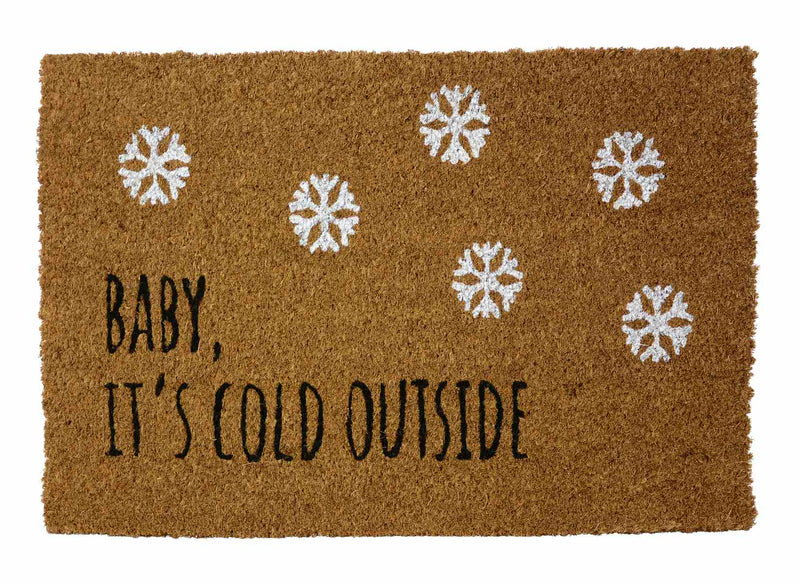 Kokos Fußmatte "Baby, it`s cold outside" | 40x60cm
