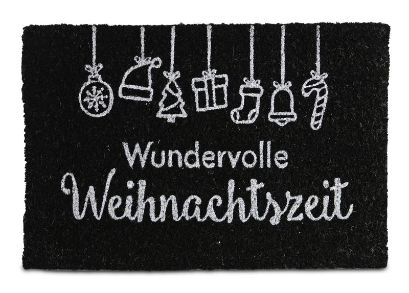 Kokos Fußmatte "Wundervolle Weihnachtszeit" | 40x60cm
