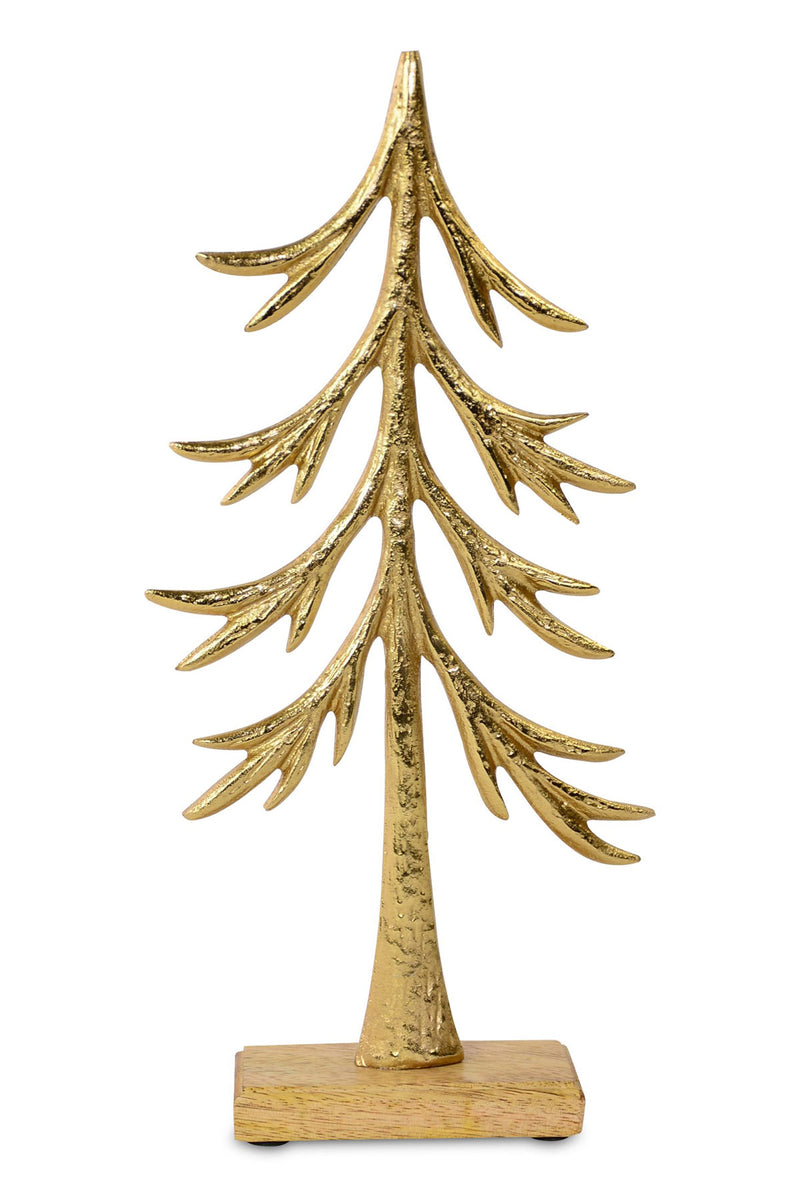 Riffelmacher "Tannenbaum" zum Stellen - 33x5 cm 24766 Aluminium | Gold