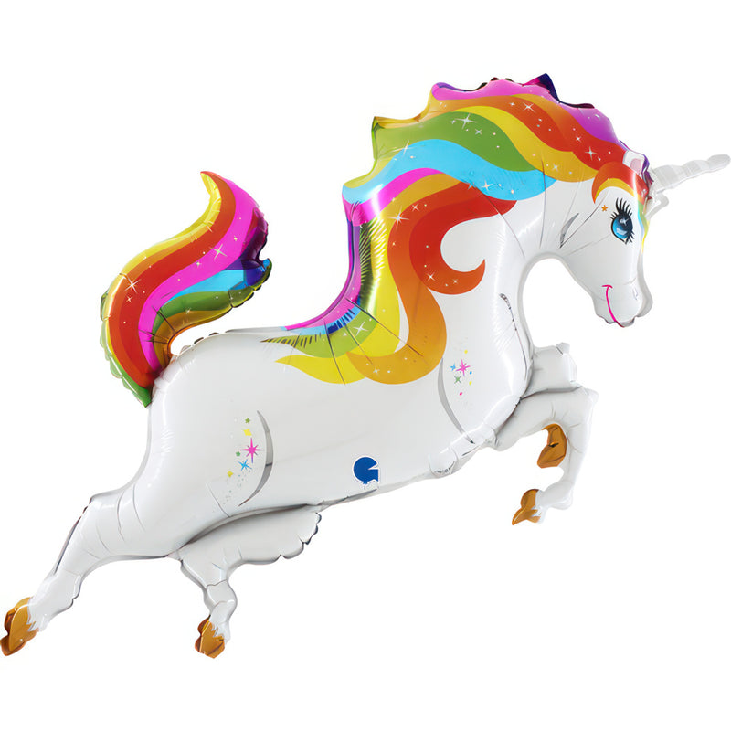 44" Folienballon Lose "Einhorn springend" | HF2 (Non-Metallic)