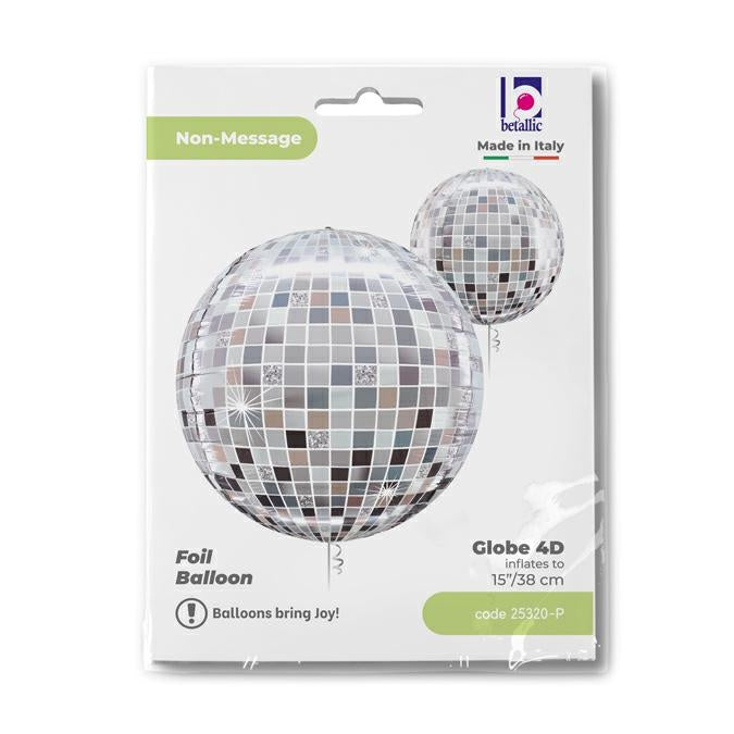 15"/38cm 4D Folienballon Globe Discokugel