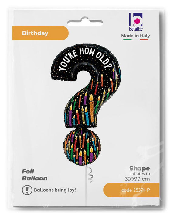 Shape Folienballon "You're How Old Question Mark" | 99 cm