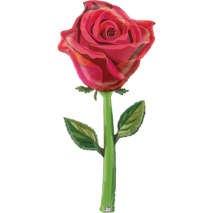 Shape Folienballon "Rose" Rot | 165 cm