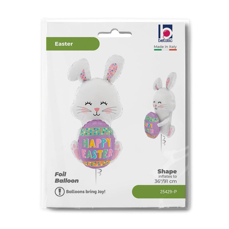36" Folienballon Shape Hase Happy Easter | 91 cm