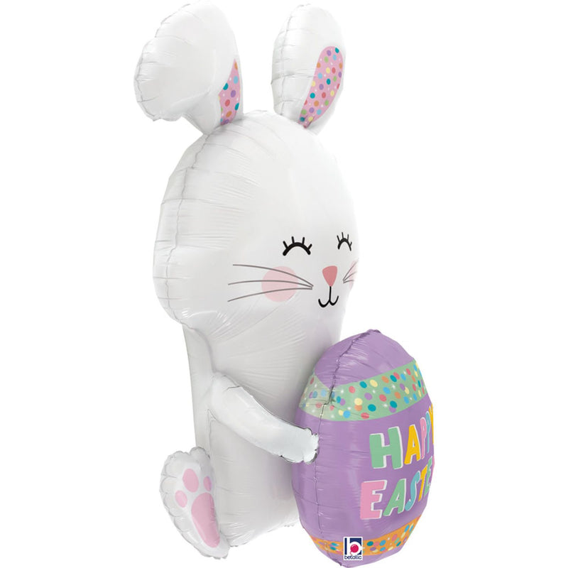 36" Folienballon Shape Hase Happy Easter | 91 cm