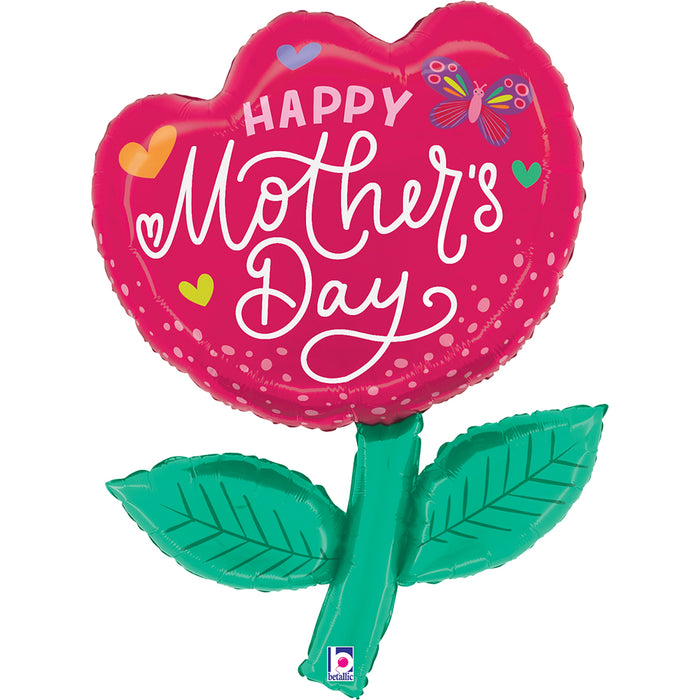 Shape Folienballon "Tulpe Mother's Day" Pink | 81 cm