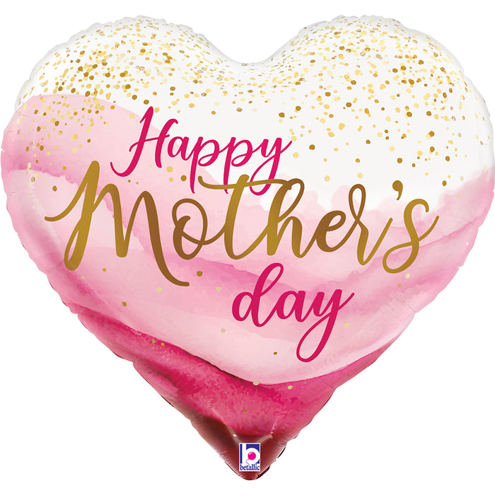 Shape Folienballon "Herz Mother's Day" Pink | 58 cm