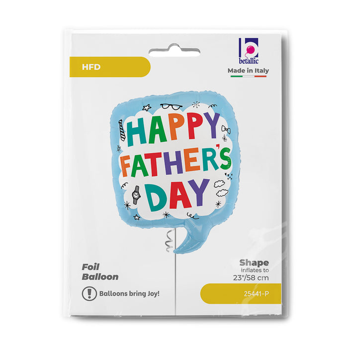 Shape Folienballon "Happy Father's Day" Sprechblase | 58 cm