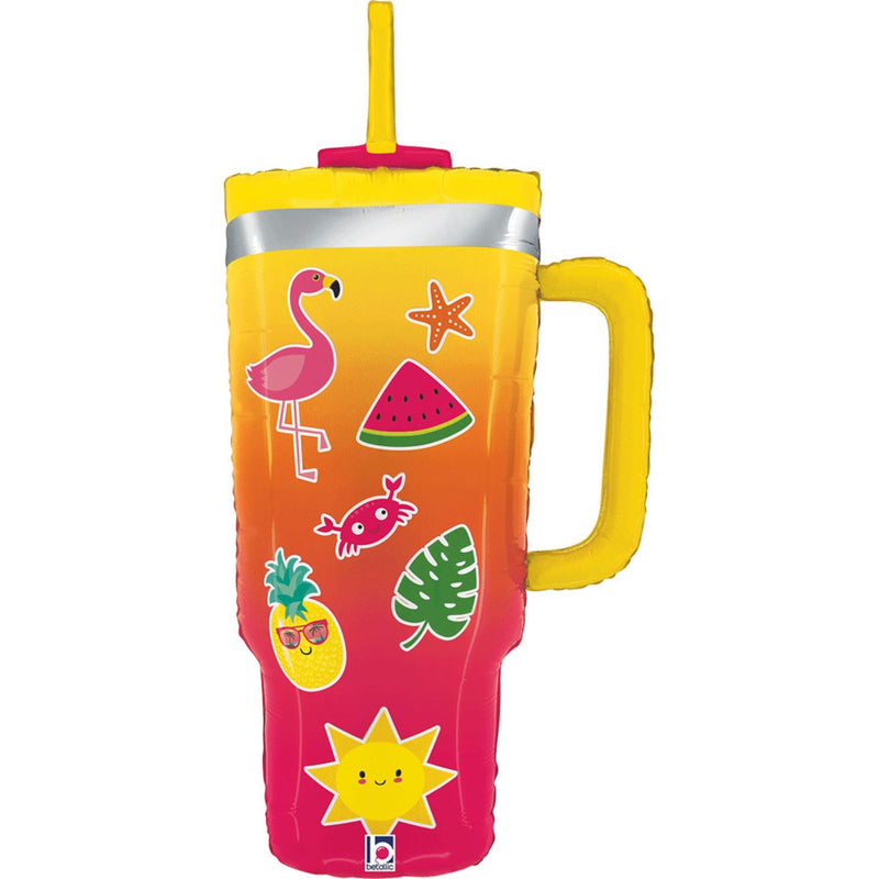 33" Folienballon Sommer Trinkbecher | 84 cm