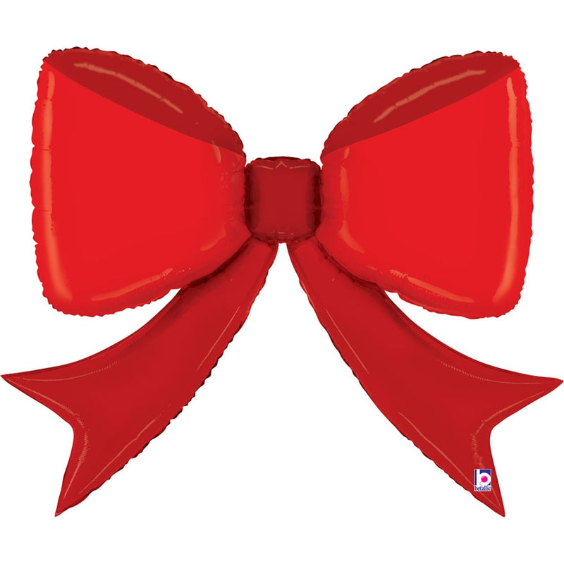 Shape Folienballon Schleife Rot | 104 cm