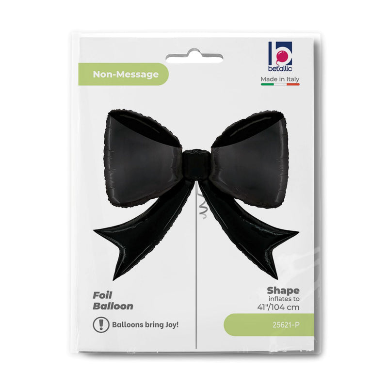 41" Folienballon Shape Schleife | 104 cm - Schwarz