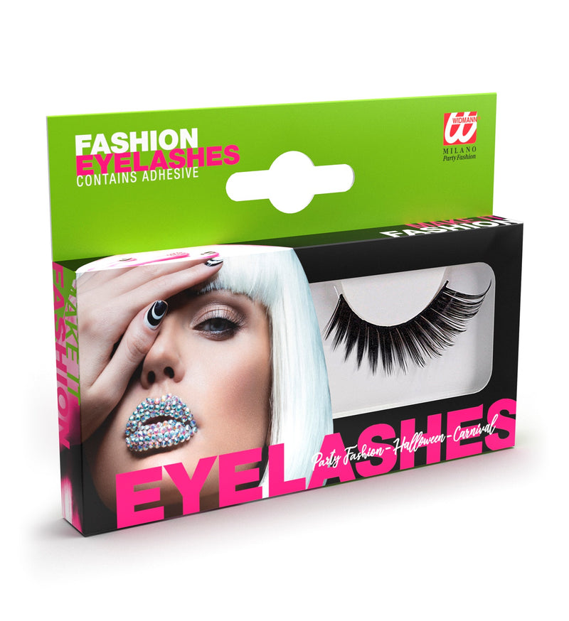 Künstliche Wimpern Flügelform | Schwarz