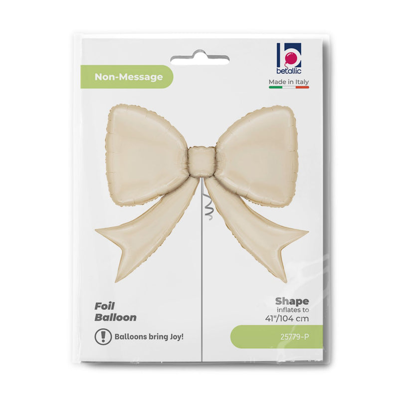 41" Folienballon Shape Schleife Beige | 90 cm