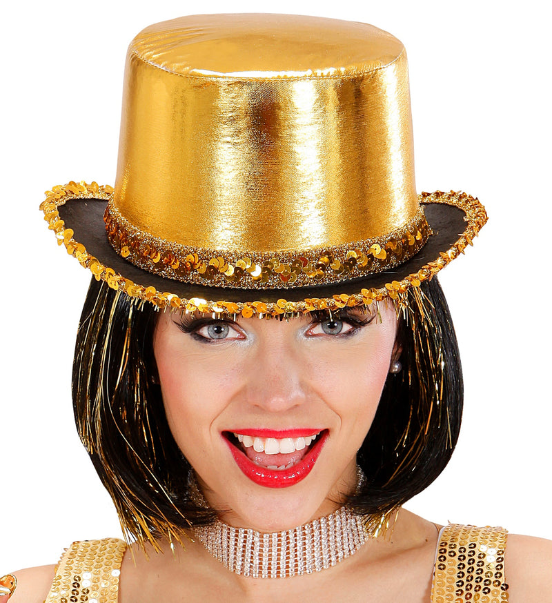 Zylinder "Showtime" mit Pailletten | Gold