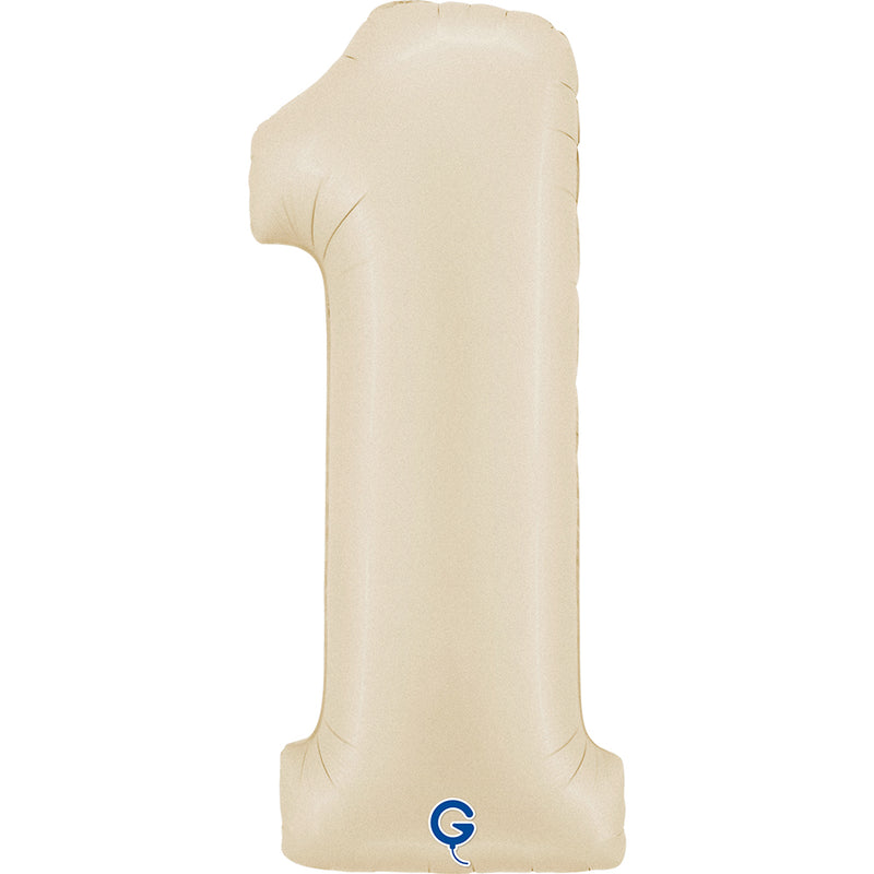 Riesenzahl Folienballon 26"/66cm | Satin Cream