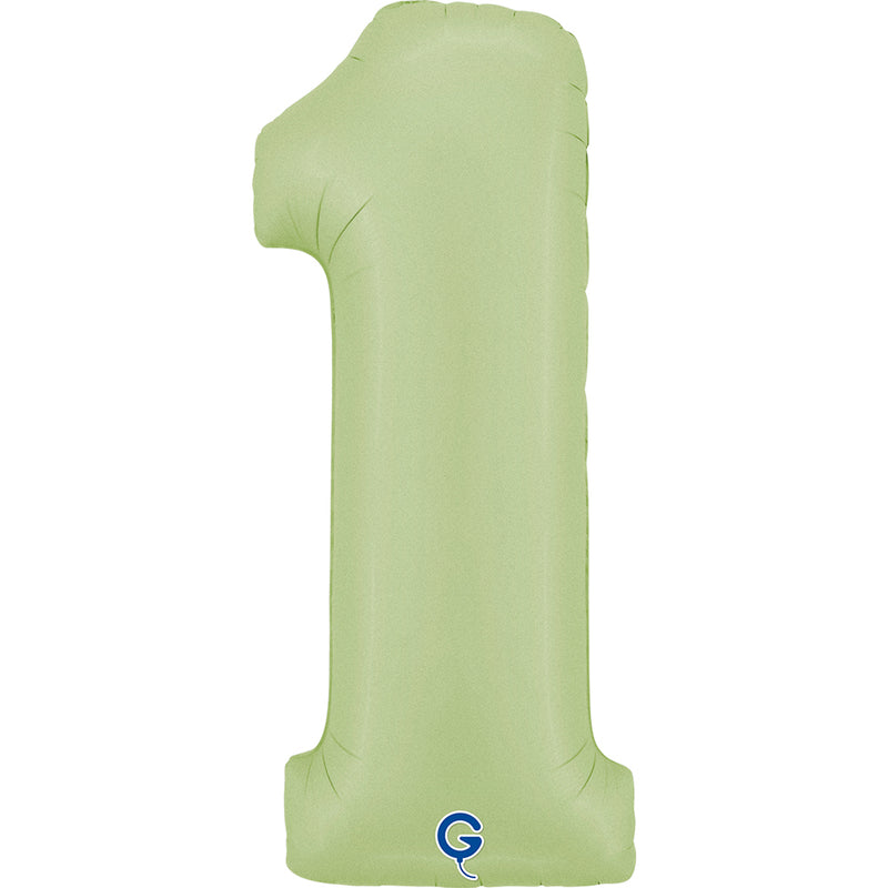 Riesenzahl Folienballon 26"/66cm | Satin Olive #1