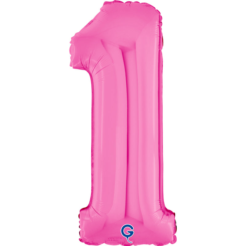 Riesenzahl Folienballon 26"/66cm | Pink #1