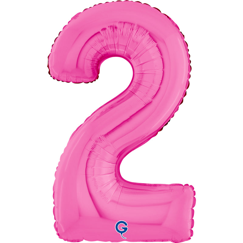 Riesenzahl Folienballon 26"/66cm | Pink #2