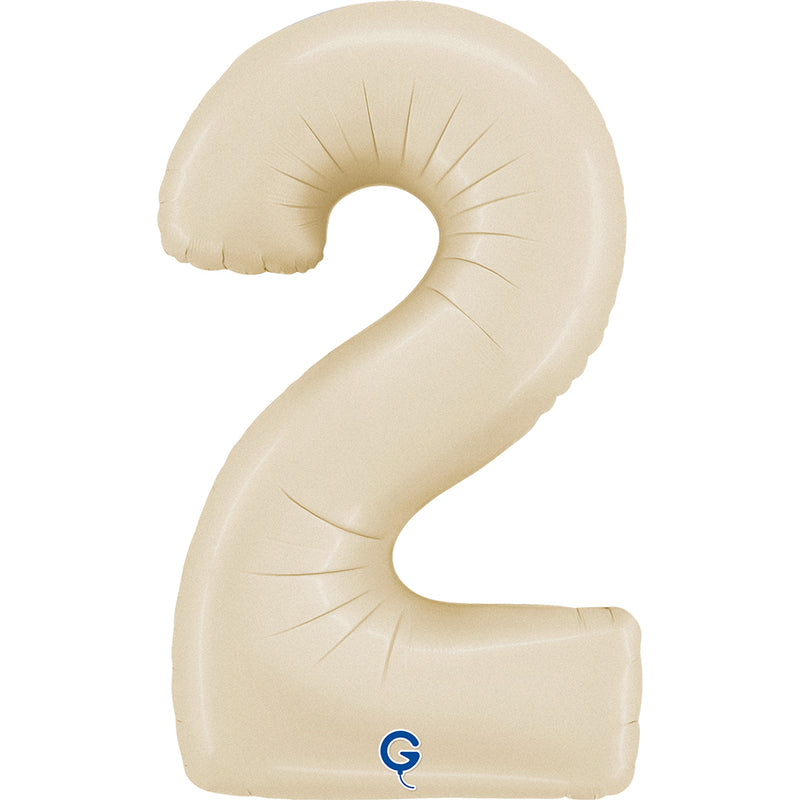 Riesenzahl Folienballon 26"/66cm | Satin Cream