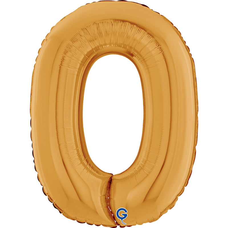 Riesenzahl Folienballon 26"/66cm | Gold #0