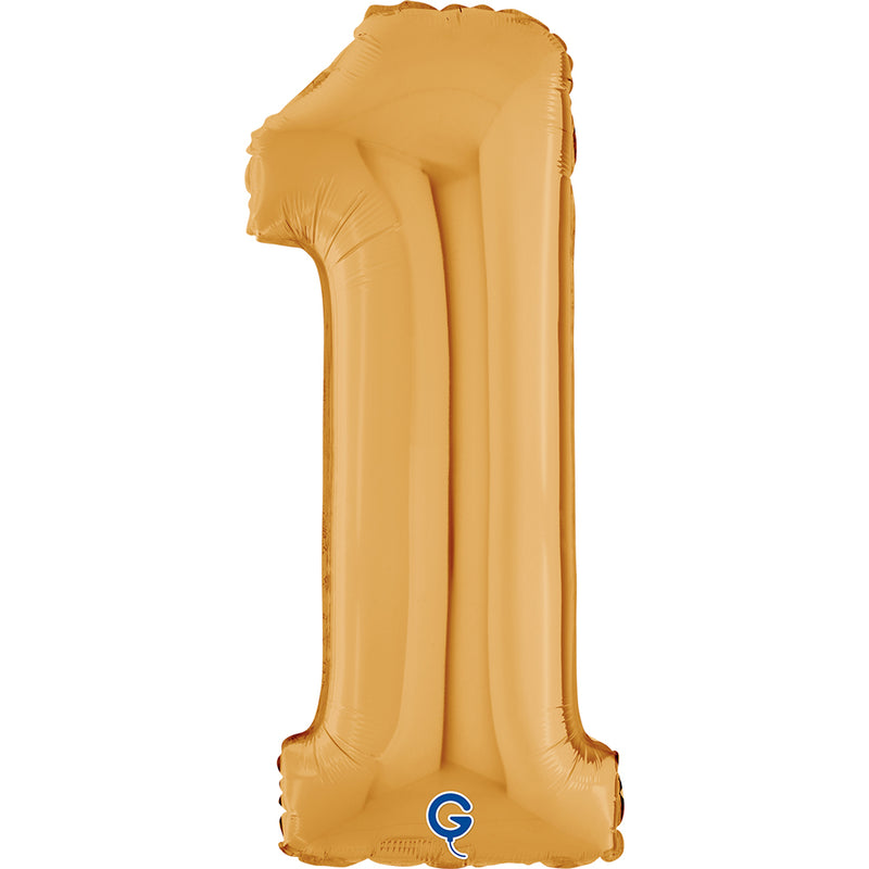Riesenzahl Folienballon 26"/66cm | Gold #1