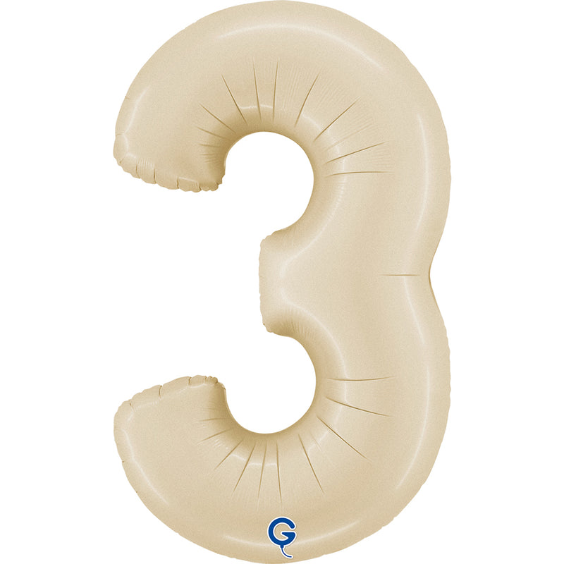 Riesenzahl Folienballon 26"/66cm | Satin Cream