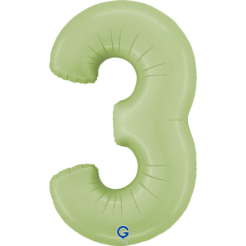 Riesenzahl Folienballon 26"/66cm | Satin Olive #3