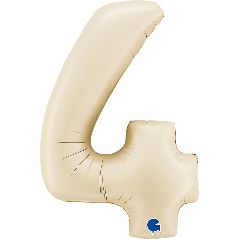 Riesenzahl Folienballon 26"/66cm | Satin Cream #4