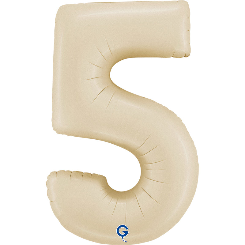 Riesenzahl Folienballon 26"/66cm | Satin Cream