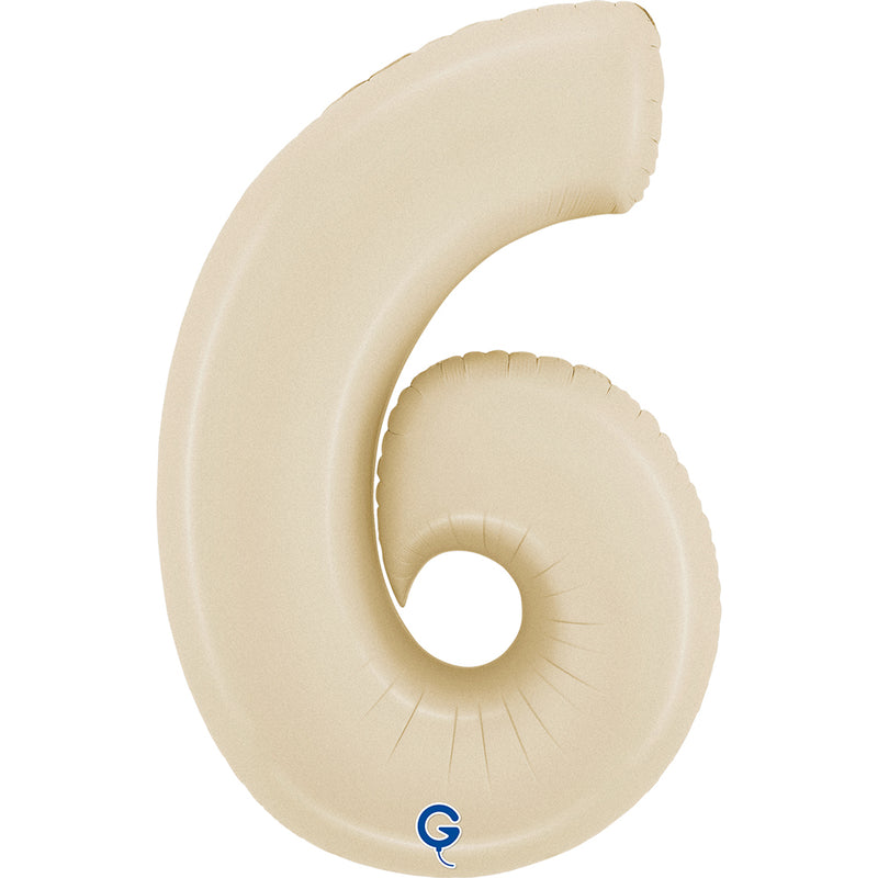Riesenzahl Folienballon 26"/66cm | Satin Cream