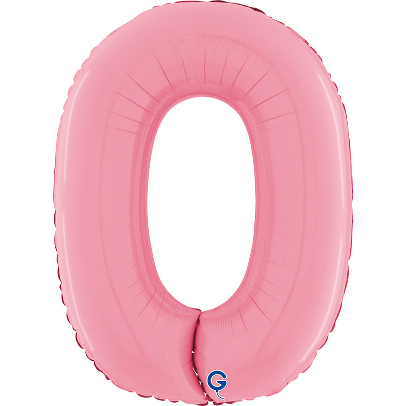 Riesenzahl Folienballon 26"/66cm | Pastel Pink #0
