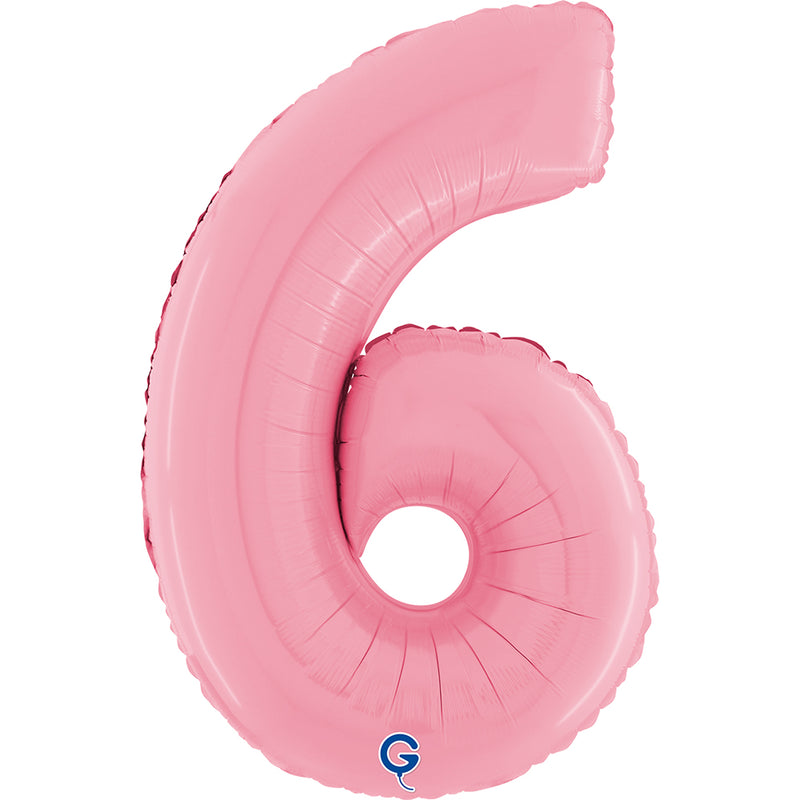 Riesenzahl Folienballon 26"/66cm | Pastel Pink
