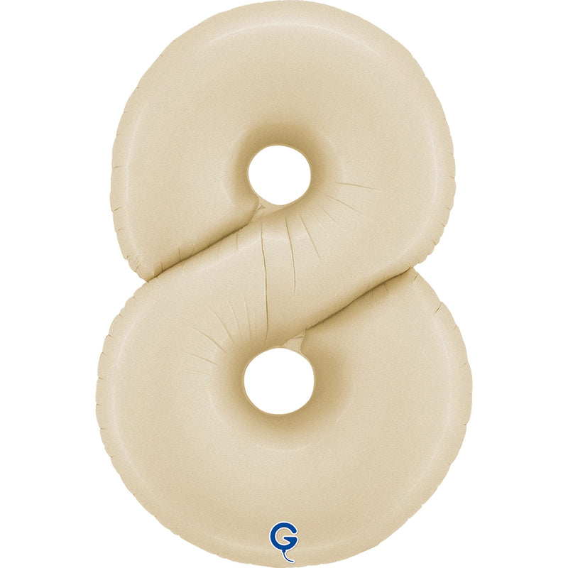 Riesenzahl Folienballon 26"/66cm | Satin Cream #8