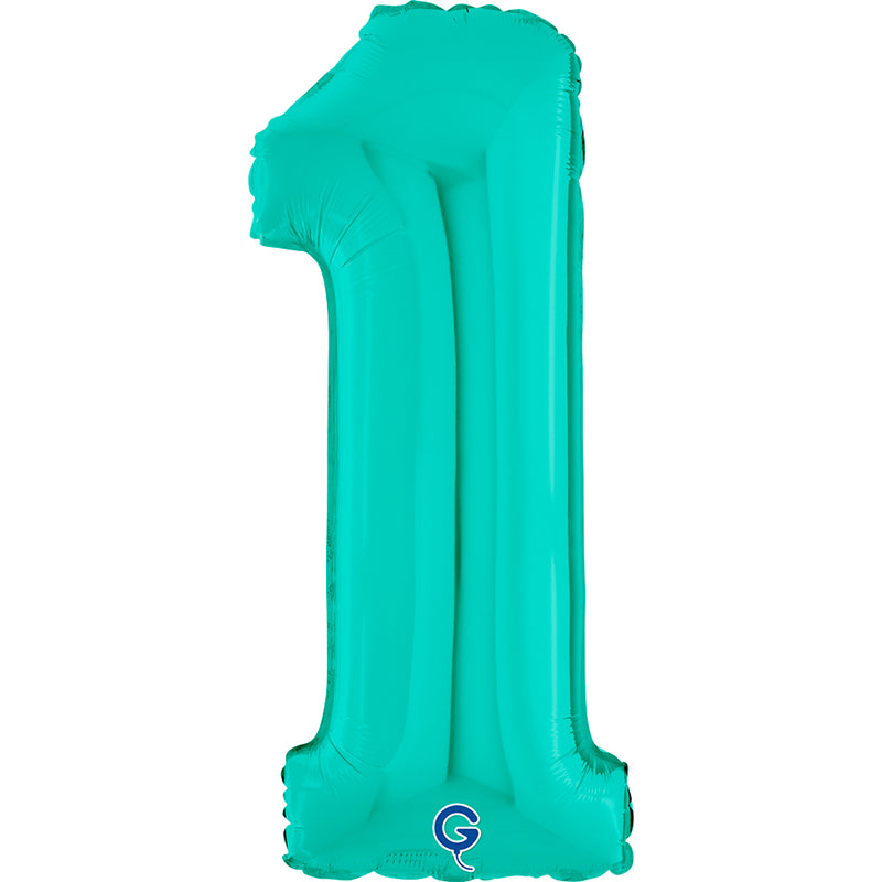 Riesenzahl Folienballon 26"/66cm | Tiffany #1