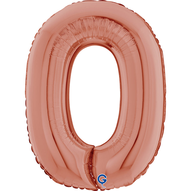 Riesenzahl Folienballon 26"/66cm | Rosegold #0