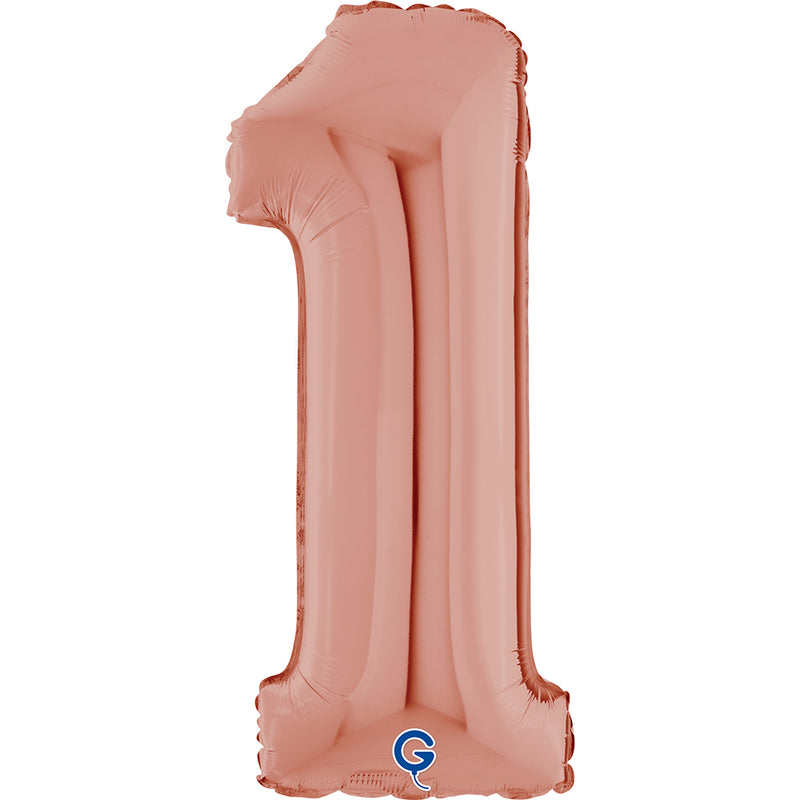 Riesenzahl Folienballon 26"/66cm | Rosegold #1