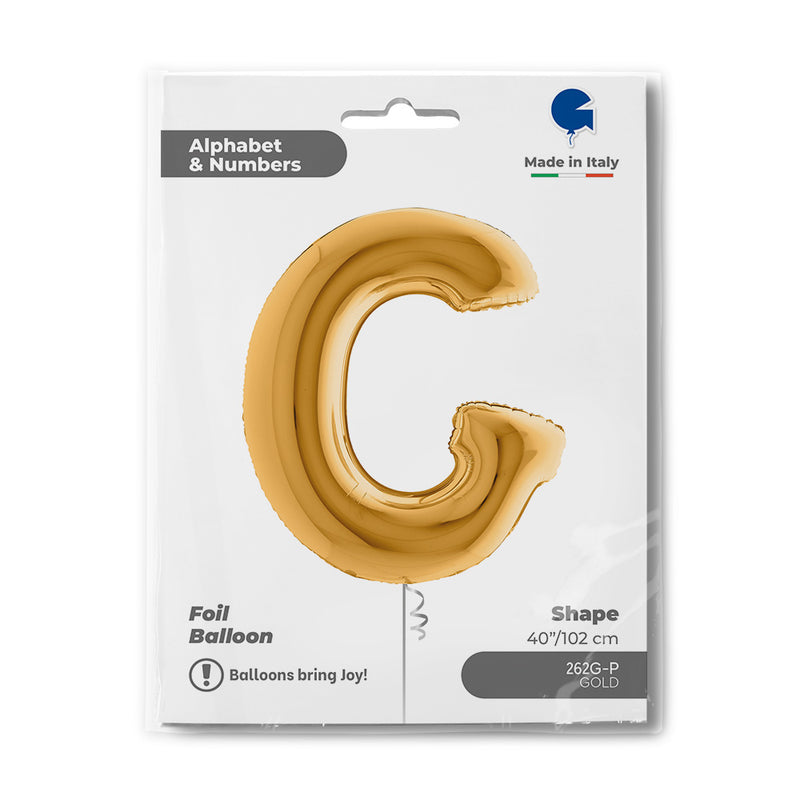 Riesenbuchstabe Folienballon 40"/102cm | Gold #G