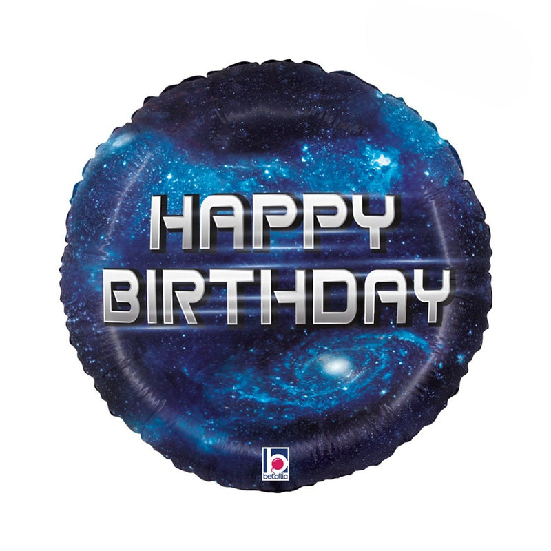 18"/Ø46cm Folienballon "Happy Birthday" Galaxy