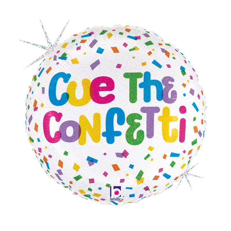 18"/Ø46cm Folienballon Confetti "Happy Birthday"