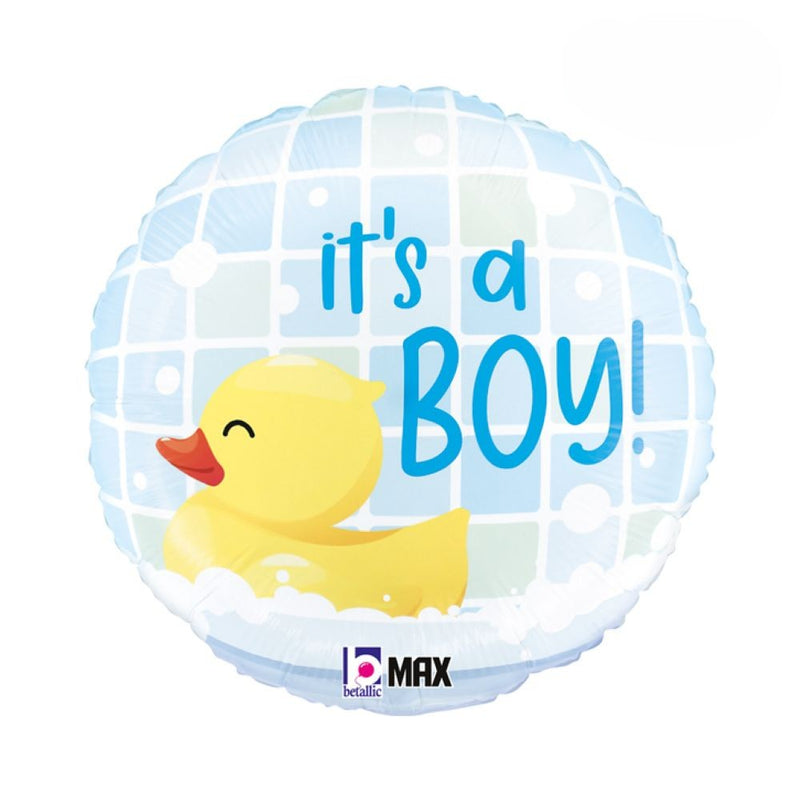 18"/Ø46cm Folienballon Ente "It's a Boy"