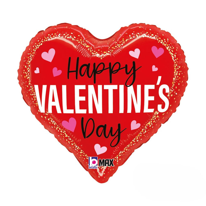18"/Ø46cm Herz Folienballon "Happy Valentines Day"